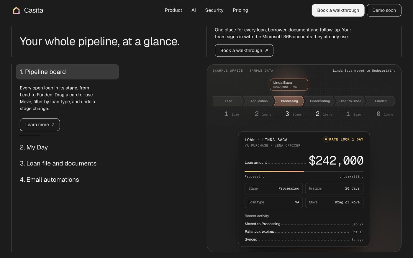 Casita pipeline board